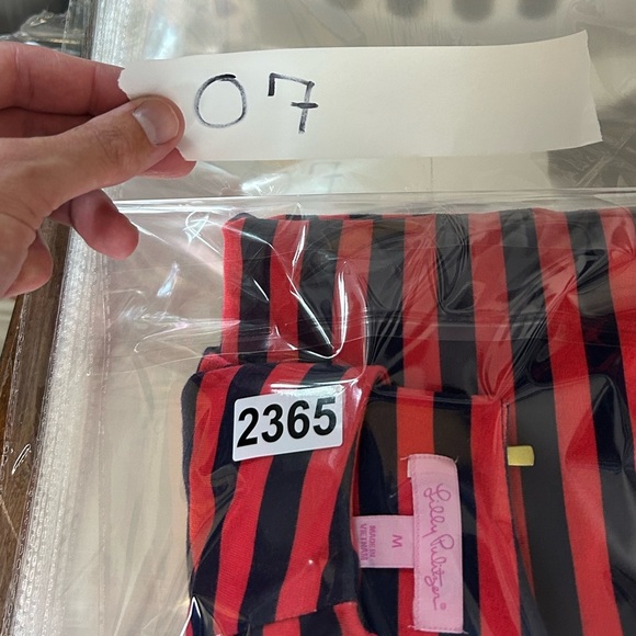 Lilly Pulitzer Size M Striped Midi Shirt Dress Stretch Pockets 3/4 Sleeve Summer - Picture 12 of 12